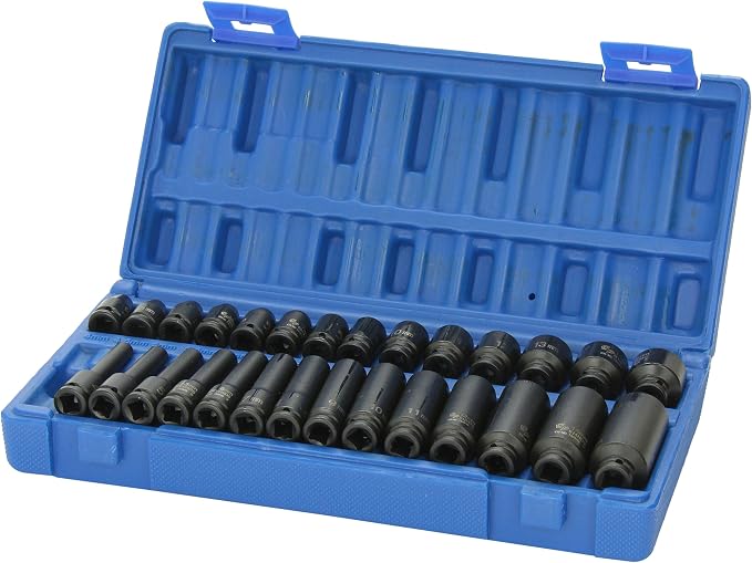 Grey Pneumatic (9728M) 1/4" Drive 28-Piece Deep Length Metric Master Socket Set