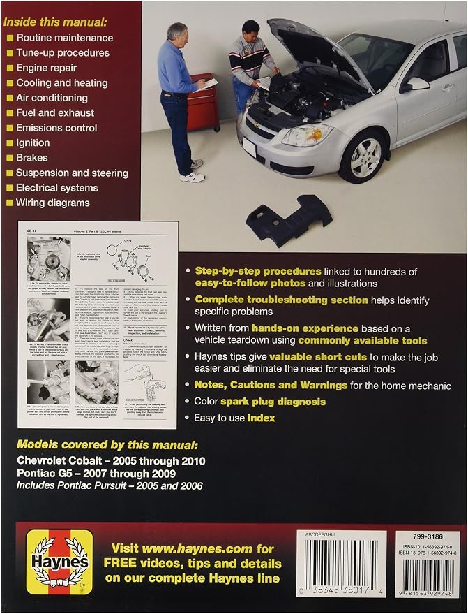 Chevrolet Cobalt & Pontiac G5 Haynes Repair Manual (2005 - 2009)