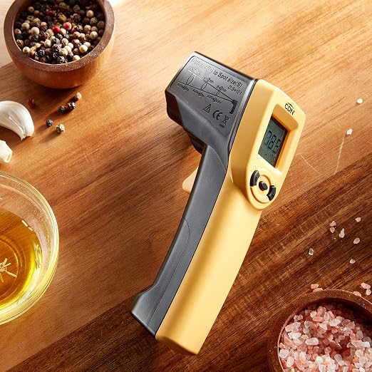 CDN Non-Contact Digital Laser Infrared Thermometer Temperature Gun for Quick Temperature Measurements, Instant Read Thermometer, Yellow (IN1022)