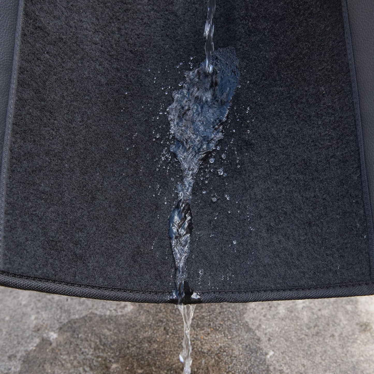 CAR PASS Waterproof Universal Fit Car Floor Mats, Faux Leather Car Carpet Mats, Black Car Mats with Anti-Slip Nibbs Backing & Driver Heel Pad Fit for SUV,Vans,sedans, Trucks,Set of 4pcs(All Black)