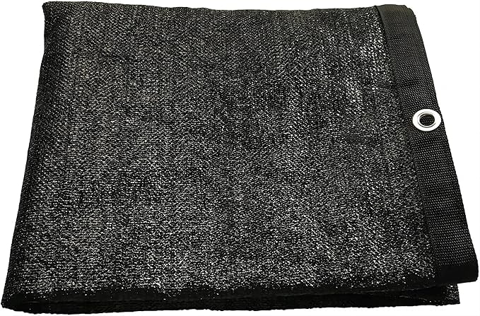 Shatex 90% Shade Cloth 10x16ft Hanging-up Sunblock Shade Panel, Black, 12 Bungee Balls