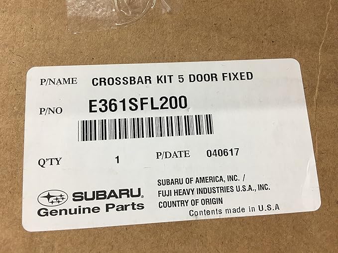 Subaru 2017-2023 Subaru Impreza Fixed Roof Rack Cross Bar Set KIT E361SFL200 5 Door NEW