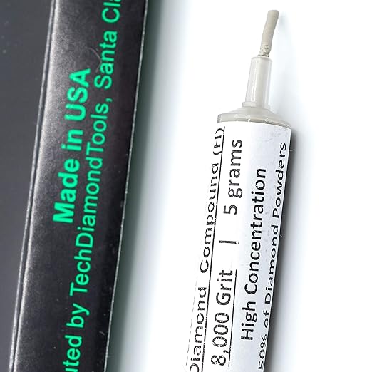 TechDiamondTools Kit of 3 Diamond Polishing Compound Polishing Paste USA Made 8000 50000 100000 Grit for Marble Glass Metal Rock Jewelry Resin Silver Gemstone with High Concentration of Diamond Powder