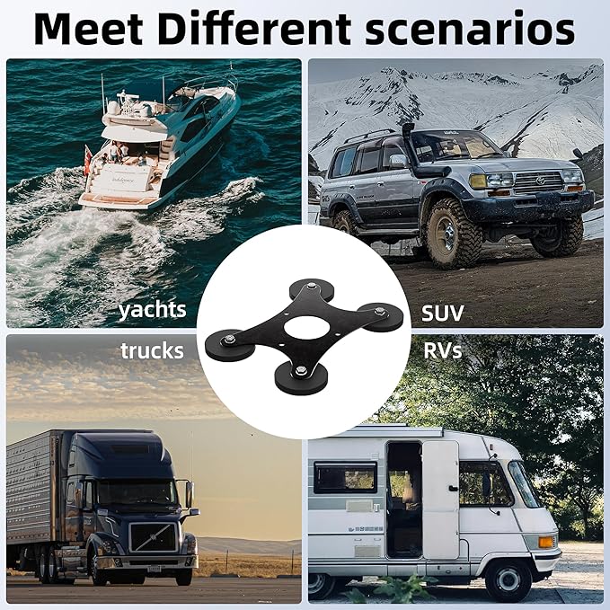 DAIERTEK Starlink Mini Car Magnetic Mount - Ultra Strong 220LBS Quick Release Roof Mount Kit, 360° Rotation, No Drill Universal Magnetic Car Mount for RV Van Truck Boat Yacht Vehicle