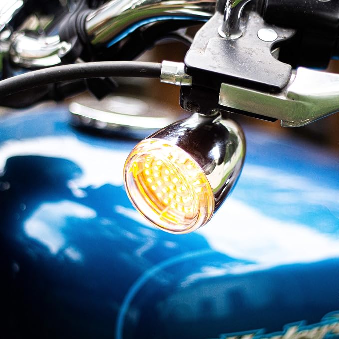 Eagle Lights Generation II Front 2 Inch LED Turn Signals with White Running Lights Compatible with Harley Davidson® Motorcycles - Includes Smoked Lenses / 1157 Base