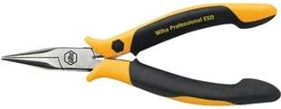 Wiha 32742 ESD Precision Short Snipe (Chain) Nose Pliers with Serrated Jaws