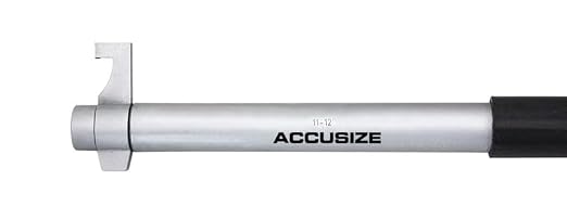 Accusize Industrial Tools 11-12'' by 0.001'' Inside Micrometer in Fitted Case, Satin Chrome Finished, Eg00-3232 | Range: 11-12", Graduation: 0.001", Accuracy: 0.00028", Resolution: 0.0001", Satin Chrome Finish