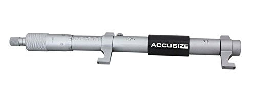 Accusize Industrial Tools 5-6'' by 0.001'' Inside Micrometer in Fitted Case, Satin Chrome Finished, Eg00-3226 | Range: 5-6", Graduation: 0.001", Accuracy: 0.00028", Resolution: 0.0001", Satin Chrome Finish