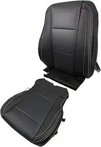 Seat Cover Black Replacement for 2015-2017 Ford F150 Lariat Front Left Bottom and Top