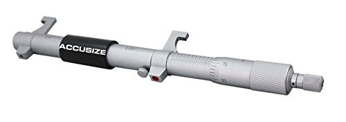 Accusize Industrial Tools 5-6'' by 0.001'' Inside Micrometer in Fitted Case, Satin Chrome Finished, Eg00-3226 | Range: 5-6", Graduation: 0.001", Accuracy: 0.00028", Resolution: 0.0001", Satin Chrome Finish