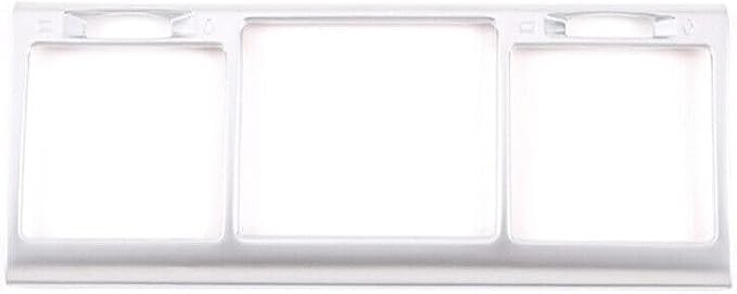 Car Central Air Condition Outlet Vent Cover Frame Trim，Fit forMercedes-Ben-z G Class W463 G350 G55 G63 2004 2005 2006 2007 2008 2009 2010 2011，ABS Center Control Air Vent Outlet Trim (Silver)
