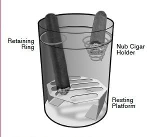 F.e.s.s. Car Ashtray Can Portable Cigar Cigarette Travel Ashtray Fits in Cup Holder with Portable Cigar Keeper Save it Protector Holder Humidor Tube
