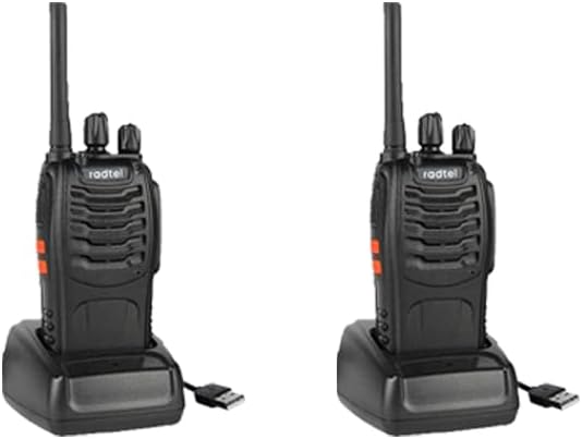 Radtel RT88 Rechargeable Walkie Talkies Long Range Handheld License-Free Two Way Radio 16CH Handsfree USB Charging LED Flashlight (2 Pack)