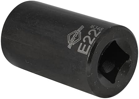 Mayhew Tools 16026 Inverted Torx Socket Bit Set, 6-Piece, Black Oxide Finish, polished chrome