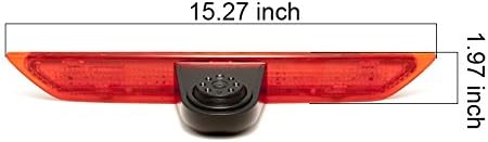Compatible for Ford Transit 150 2015-2020, Transit 250 2015-2020, Transit 350/350 HD 2015-2020 Brake Light Backup Camera with 7 inch Clip-on Mirror Monitor (Transit Van)