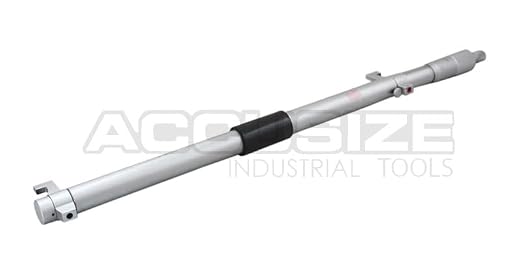 Accusize Industrial Tools 11-12'' by 0.001'' Inside Micrometer in Fitted Case, Satin Chrome Finished, Eg00-3232 | Range: 11-12", Graduation: 0.001", Accuracy: 0.00028", Resolution: 0.0001", Satin Chrome Finish