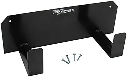 Pit Posse Dual Double Helmet Rack and Goggle Rack 6 Mount Hanger Organizer Holder - Made in USA - Motorcycle MX Offroad Dirt Cabinet Shop Garage Enclosed Race Car Trailer Storage Accessory (Black)