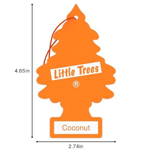 LITTLE TREES Car Air Freshener | Hanging Tree Provides Long Lasting Scent for Auto and Home | 24 Air Fresheners |Coconut