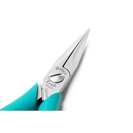 Erem 2411P 5” Fine Point Needle Nose Pliers Smooth Jaws with Ergonomic Handles
