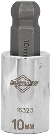 Mayhew Tools 16023 Metric Ball Hex Socket Bit Set, 7-Piece, Polished Chrome