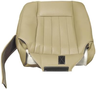 Driver+Passenger Side Bottom Replacement Perforated Leather Seat Cover Tan Compatible with Lincoln Navigator 2005 2006，Not Suitable for 2003-2004