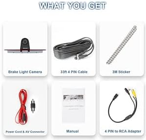 Sprinter Brake Light Backup Camera Compatible for Sprinter W906 324H 524H/Crafter Transporter Vans LED Light Parking