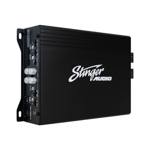 Stinger Audio MT-600.4 Compact Digital Class D 4-Channel 1000W RMS Car Audio Amplifier with Bass Knob Remote Control, HEXFET MOSFET, High/Low Pass Filter & Crossover Multiplier