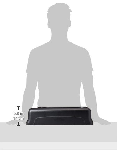 Rubbermaid Commercial Products Slim Jim Trash Can Swing Lid, Black, Plastic, Compatible with 16/23 Gallon Slim Jim Containers/Garbage Can, For Kitchens/Classrooms/Offices/Back of House