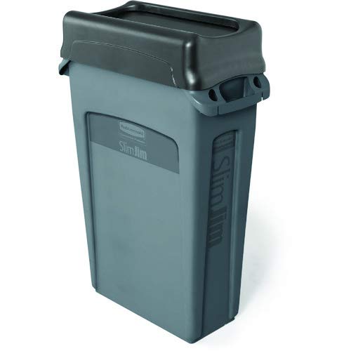 Rubbermaid Commercial Products SLIM JIM Swing Lid for Use with 16/23 Gallon Vented Slim Jim Containers Beige for Kitchens/Classrooms/Offices/Back of House
