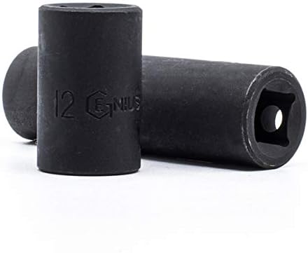 Genius Tools 32 Piece 3/8" Dr. 6 Point Standard and Metric Deep Impact Socket Set 7mm - 22mm TF-332M