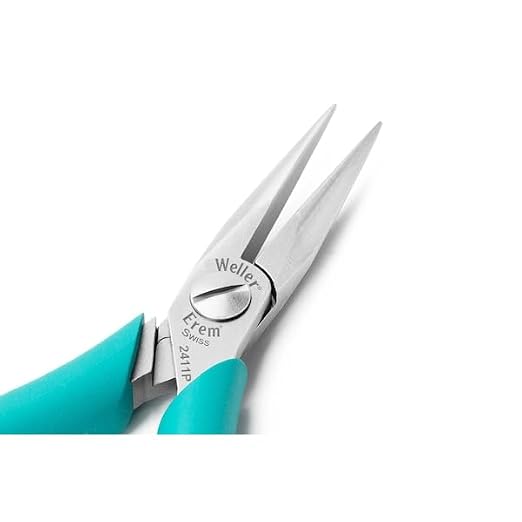 Erem 2411P 5” Fine Point Needle Nose Pliers Smooth Jaws with Ergonomic Handles