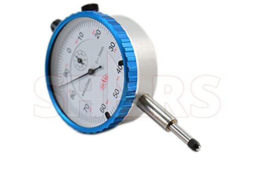 Shars High Precision Dial Indicator White, 0-10mm x .01mm 303-3110 P]