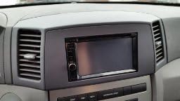 Double Din Navigation Radio Bezel Dash Install Kit with Standard Wiring Harness and Antenna Adapter - Khaki Compatible with Jeep Grand Cherokee 2005-2007