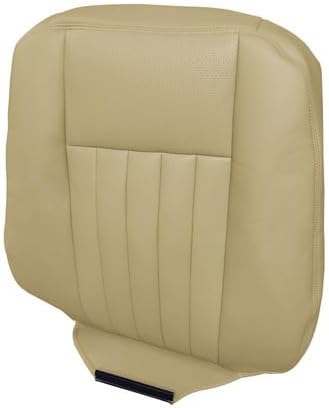 Driver Side Bottom + Top Back PERF Leather Seat Cover TAN Compatible with Lincoln Navigator 2005 2006
