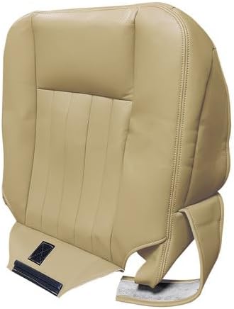Driver+Passenger Side Bottom Replacement Perforated Leather Seat Cover Tan Compatible with Lincoln Navigator 2005 2006，Not Suitable for 2003-2004