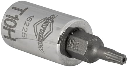 Mayhew Tools 16014 Tamperproof Torx Socket Bit Set, Chrome Plated, 10-Piece