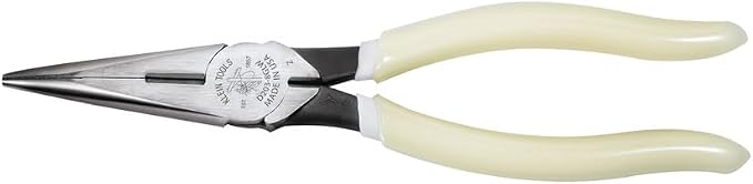 Klein Tools 8-Inch Long Nose Pliers and Wire Stripper/Cutter Bundle with Glow-in-the-Dark Grips