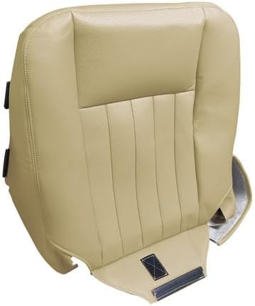 Driver+Passenger Side Bottom Replacement Perforated Leather Seat Cover Tan Compatible with Lincoln Navigator 2005 2006，Not Suitable for 2003-2004