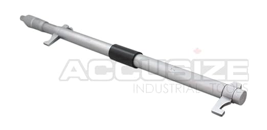 Accusize Industrial Tools 11-12'' by 0.001'' Inside Micrometer in Fitted Case, Satin Chrome Finished, Eg00-3232 | Range: 11-12", Graduation: 0.001", Accuracy: 0.00028", Resolution: 0.0001", Satin Chrome Finish