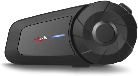 MAXTO Motorcycle Bluetooth Headset, MX1 2-Riders 800M Universal Intercom Communication Systems, HiFi Stereo Sound/IPX6 Waterproof, Motorcycle Helmet Speaker-Intercom-Headset,1 Pack