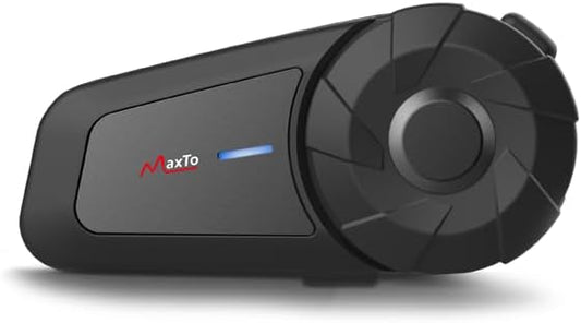 MAXTO Motorcycle Bluetooth Headset, MX1 2-Riders 800M Universal Intercom Communication Systems, HiFi Stereo Sound/IPX6 Waterproof, Motorcycle Helmet Speaker-Intercom-Headset,1 Pack