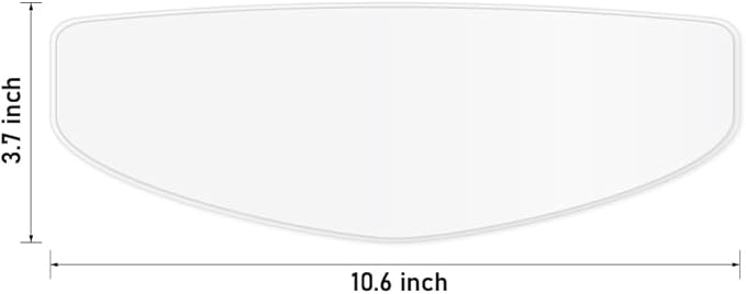 Universal Anti-Fog Film for Motorcycle Helmet Shield (3.7" x 10.6"), Visor Insert, Helmet Lens Sticker Anti-fog Shield Film - Made in Korea