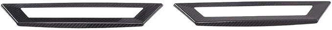 for Tesla Cybertruck 2024-2025 Seat Under Air Vent Trim Protective Cover, Luxury Upgrade Real Carbon Fiber Car Interior Accessory Decoration (Black Carbon)