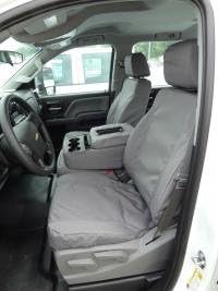 Durafit Seat Covers,C1143-C8, Waterproof Gray Endura Compatible with 2014-2019 and 2020 Classic Chevy Silverado and GMC Sierra Front 40/20/40 Split Bench Seat with Opening Console.