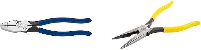 Klein Tools D213-9NE Pliers and D203-8 Needle Nose Pliers