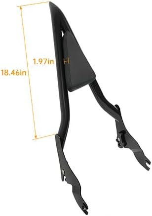 ALMULOO Detachable Motorcycle Backrest Sissy Bar Compatible with 2009-2024 Harley Touring Road King CVO Street Glide Electra Glide Road Glide Ultra Limited, 22" Black