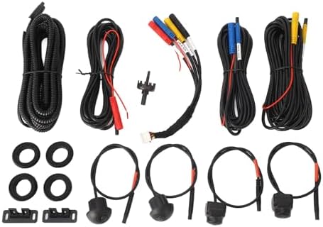 360 Car Camera, Panoramic Surround View Camera System Front Rear Left Right AHD Cameras for Android Auto Radio Night Vision IP68 Wide Angle Parking Driving Safety