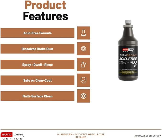 Quan Brown Acid-Free Tire & Wheel Cleaner (32 Ounce)
