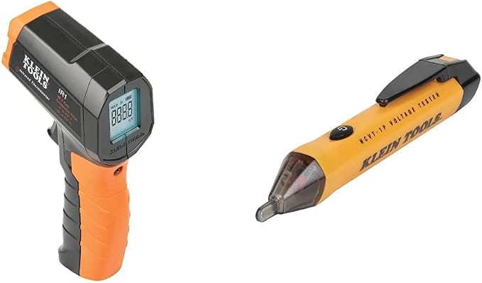 Klein Tools IR1 Infrared Thermometer + Klein Tools NCVT1P Voltage Tester