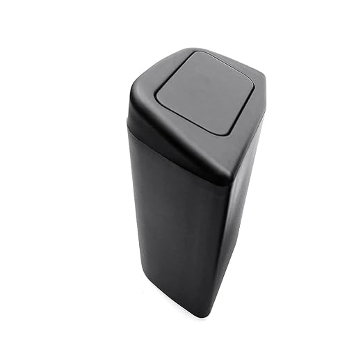 YEE PIN Toyota RAV4 2025 Trash Can Bin with Lid for Door, Black ABS Plastic, Quart Size, Custom Fit for Driver Side Door Pocket (LE/SE/XLE Premium/Woodland/XSE/Limited) Accessories